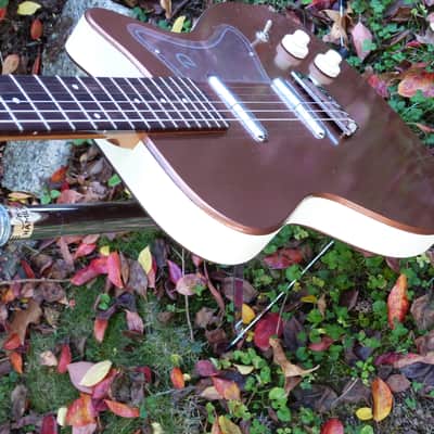 Danelectro u-2 guitar coke bottle headstock 1950's copper image 10