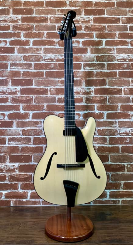 Timothy Bram Mahogany Thin Line Tribute Archtop Model # 15, near Mint condition, 14 1/2" Lower Bout Natural image 1