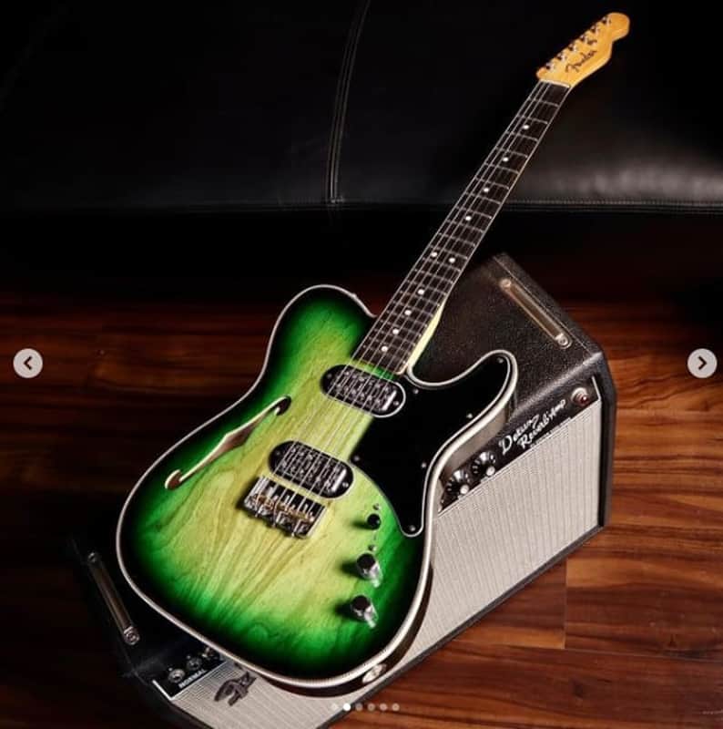 Fender Custom Shop Ron Thorn Masterbuilt Thinline Tele Greenburst ~ R108167 image 1