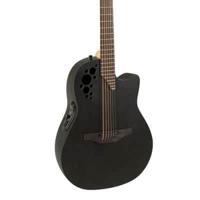 Ovation 2058TX-5-G Pro Series Elite TX 12-String Deep Contour Acoustic-Electric Guitar Textured Black image 2