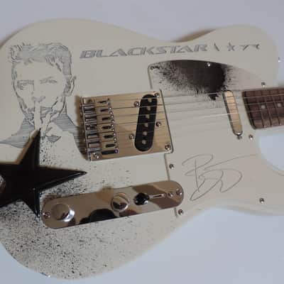 DDCC USA CUSTOMS DAVID BOWIE TELECASTER BLACKSTAR HAND ENGRAVED TRIBUTE TELE GUITAR image 1