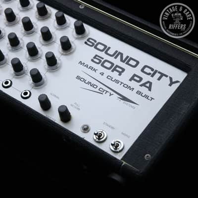 *Serviced* c.1970s Sound City PA 50R Dallas Arbiter London Vintage PA System Mark IV 4 Custom Built British Amp | 6 Channel PA Mixer Fifty Clean with Original Partridge Transformers image 9