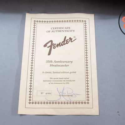 1989 Fender Custom Shop 35th Anniversary Stratocaster – #097/500, Quilt Top, Lace Sensors image 13