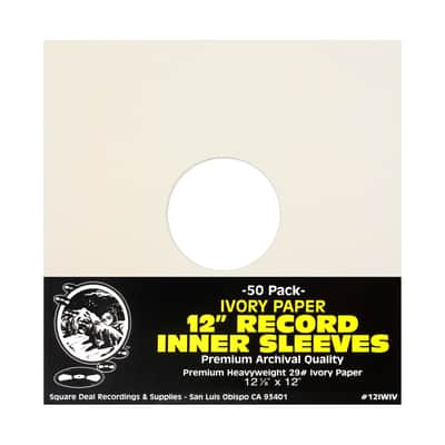 (50) 12" PREMIUM 29# IVORY Paper Vinyl LP Record Album Inner Sleeves ARCHIVAL image 1