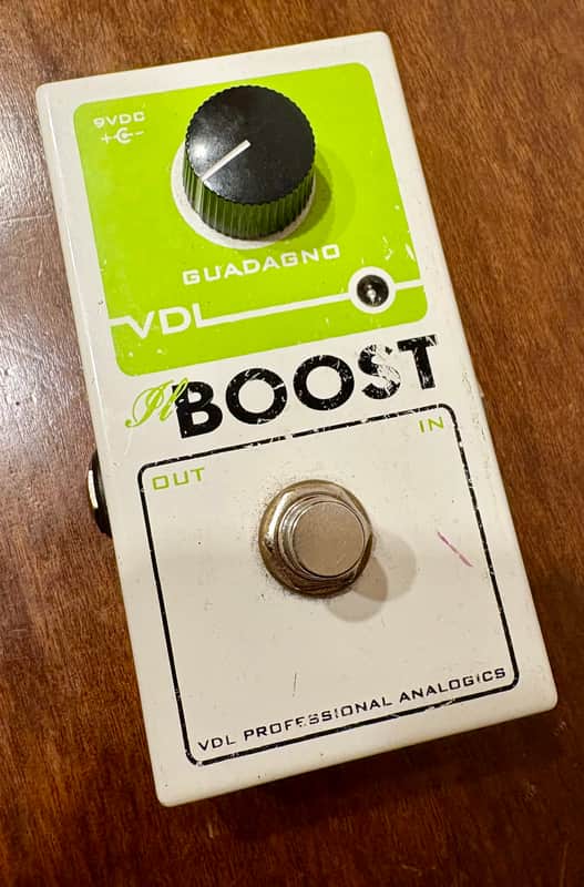 Extremely Rare Vdl Professional Analogics Boost 2013 - White / Green Serial Number #98# Bass Guitar Made In Italy Clean Boost Bild 1