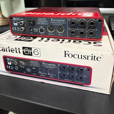 Focusrite Scarlett 6i6 USB 2.0 Audio Interface 2013 - 2016 Red / Black image 2
