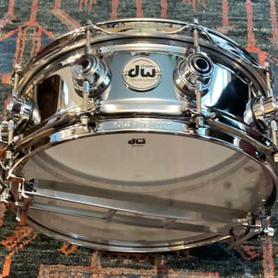 DW Collectors Series 5” x 14”True Sonic Snare Drum - Chrome Over Brass image 2