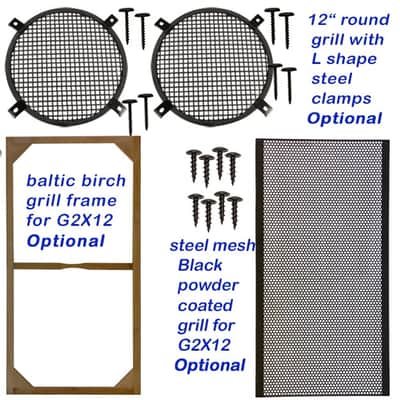 2x12 Vertical Guitar speaker empty cabinet charcoal black tolex US made image 7