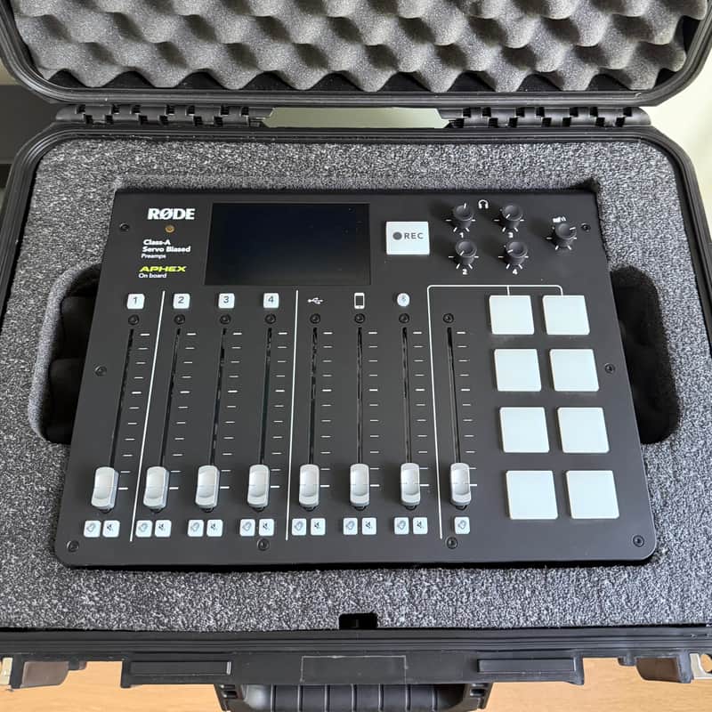 RODE RODECaster Pro Podcast Console w/ SKB Hard Case and Microphones) 2020 - Black image 1