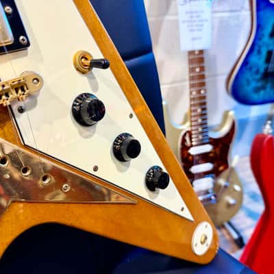 🔥2003 RARE🔥 Epiphone Korina Flying V ’58 Reissue~ Unsung Korea + Flight Case! image 11