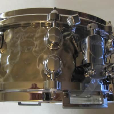 Mapex 5.5x14  Snare 2003  Precious Metals Hammered Stainless Steel image 4