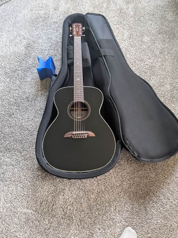 Alvarez MF70 Masterworks Diamond 60th Anniversary Limited-Edition Folk-OM Acoustic Guitar 2020s - Black image 1