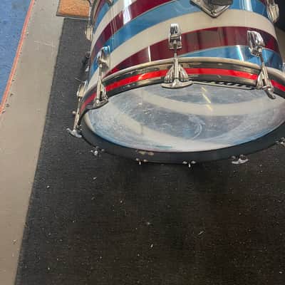 Ludwig Vistalite B/O RWB Bicentennial 22 in Bass Drum image 10