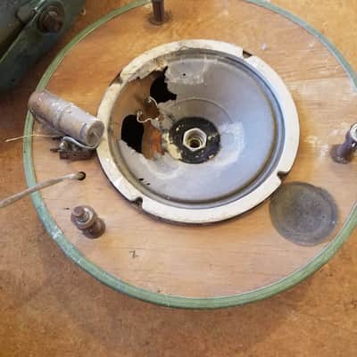 University Sound Insane barn find: Pair HUGE CLC Waterproof Speakers AlNiCo Hi-Fidelity 8 Ohm Drivers 25 Watt Horn 1960 Green image 8