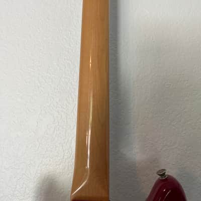 1965 Fender Mustang Guitar with Rosewood Fretboard - Dakota Red image 6