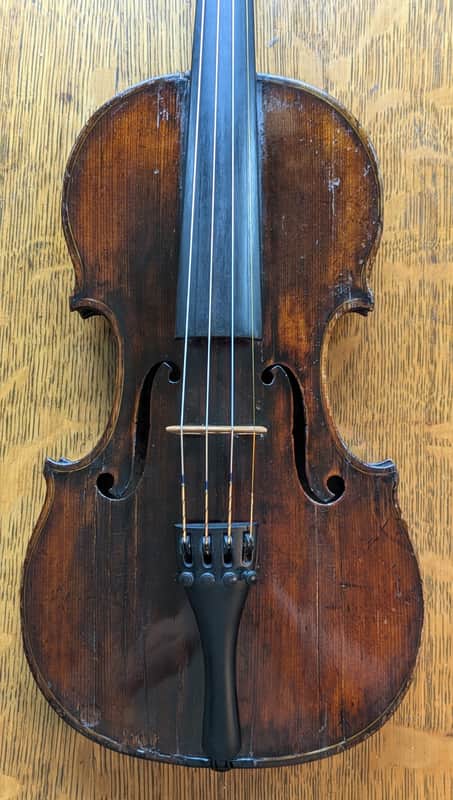 Antique Bohemian fiddle violin Late 1800s - Dark image 1
