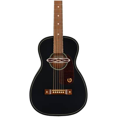 Gretsch Jim Dandy Deltoluxe Parlor 6-String Right-Handed Acoustic Guitar with C-Shape Neck and Select Lightweight Laminate Tonewoods X-Braced Body (Black Top) image 5