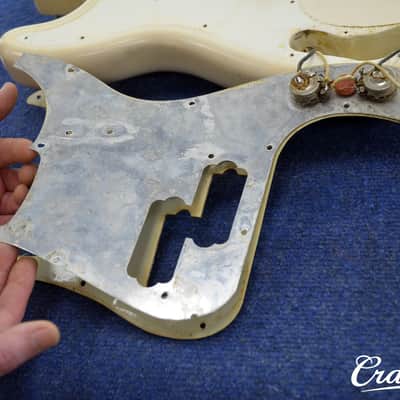 Fender Precision Bass Left Handed 1966 Aged Olympic White image 10