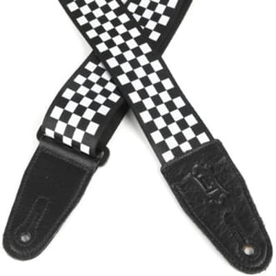 Levy's MP 2-inch Printed Polyester Guitar Strap - Checkered image 2