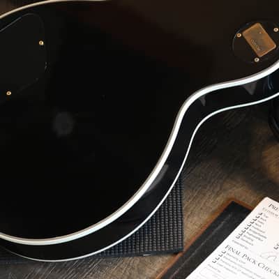 2013 Gibson Les Paul Custom Electric Guitar Black Ebony + COA HSC image 16