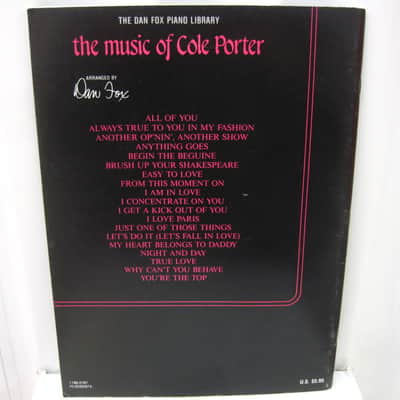 The Music of Cole Porter Easy Piano Sheet Music Song Book Songbook by Dan Fox image 2