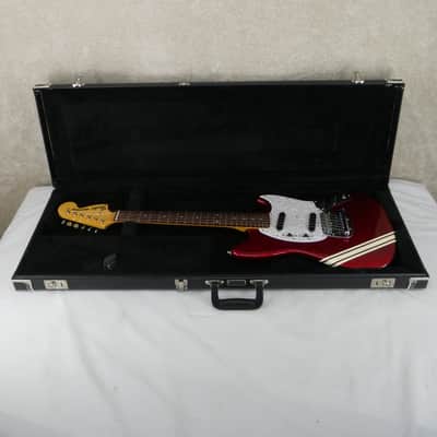 Fender MUSTANG Candy Apple Red CIJ w/Stripe s/HSC #P088687 image 3