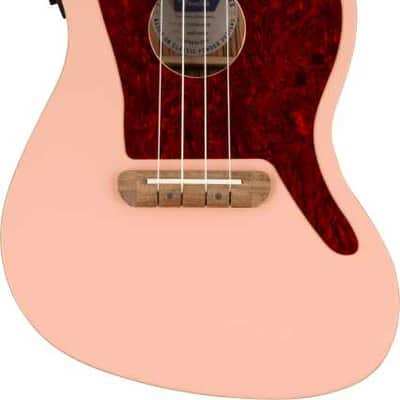 Fender Fullerton Jazzmaster Uke, Walnut Fingerboard, Tortoiseshell Pickguard, Shell Pink image 1