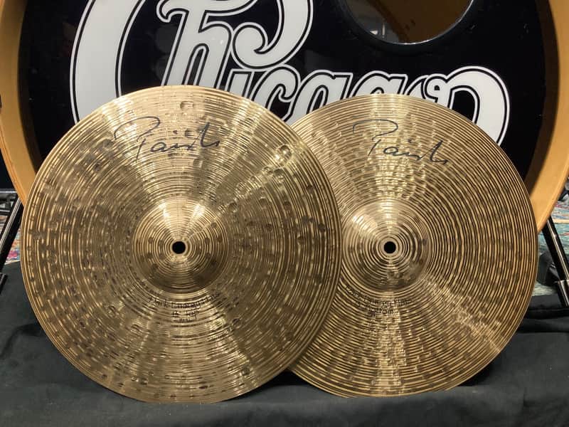 Tris Imboden's, Chicago, Paiste - 13" Signature Dark Energy, Mark 1 Hats, Hi Hats Pair, 748g, 1194g 2000s image 1