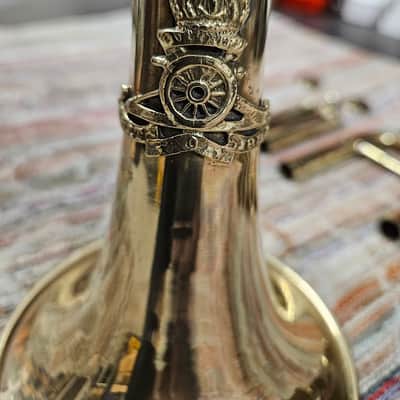 Bb trumpet with emblem of British Royal Artillery image 20