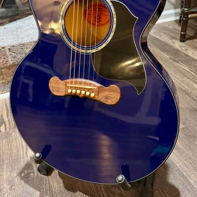 1998 Gibson EC-10 Standard Acoustic/ Electric Beale Street Blue Lacquer image 15