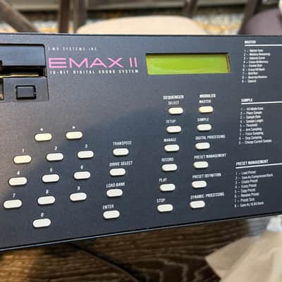 E-MU Systems EMAX II model 2213 16 Bit Digital Sound System 1989 - Black image 1