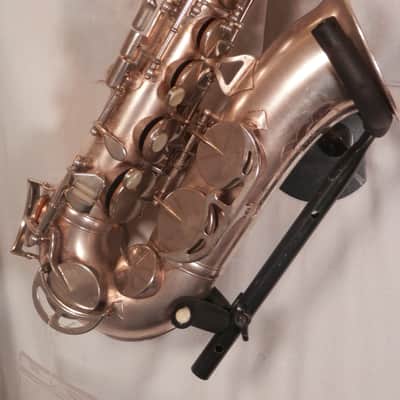 King Zephyr vintage silver alto saxophone with case and mouthpiece Serviced image 4