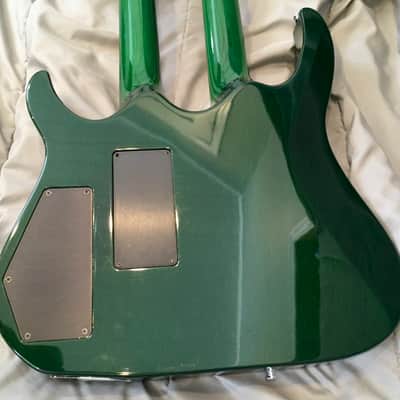 1994 Hamer USA Californian Double Neck 6/12 guitar Trans. Green w/ OHSC image 11