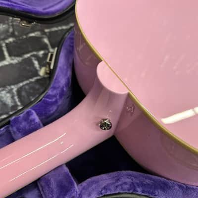 Epiphone J-180 LS Jumbo Ac/El Inspred by Gibson Pink w/Case Auth Dlr #266 image 12