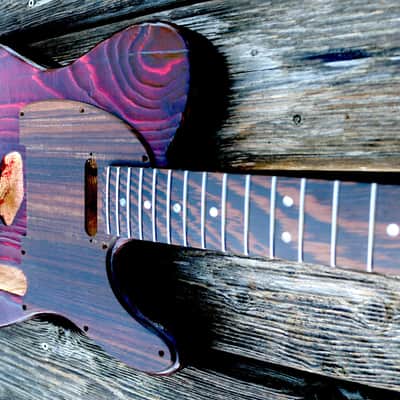 Telecaster "barncaster" body with Wenge neck and rosewood pickguard image 8