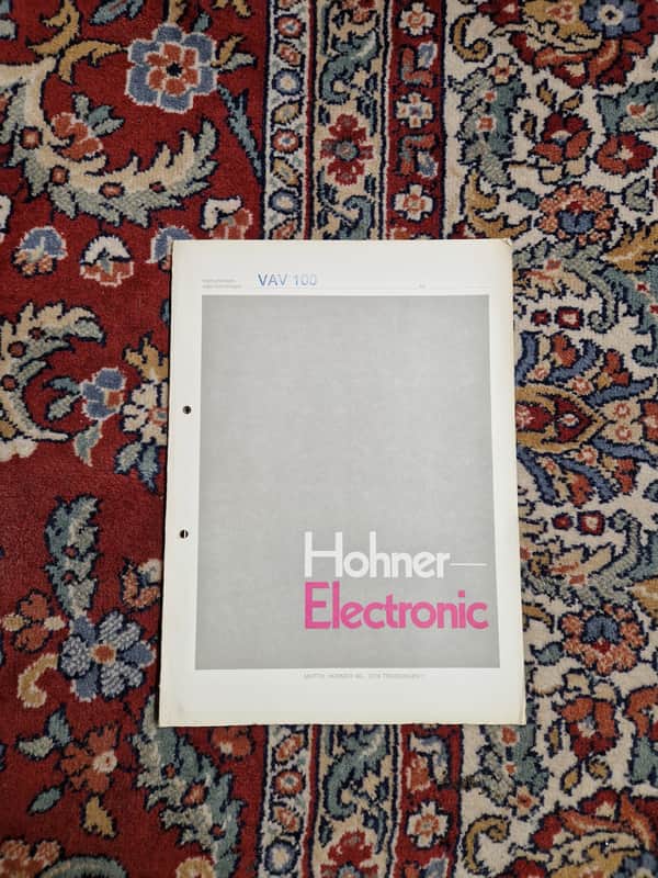 Hohner VAV 100 Schematics/Service Manual/Service Notes image 1