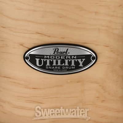 Pearl Modern Utility 12" x 7" 6-Ply Maple Snare Drum (#224 Matte Natural) image 2