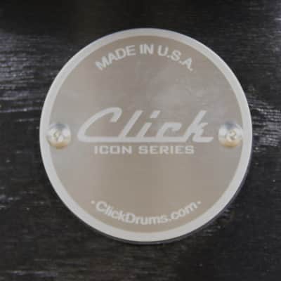 Click Custom Icon Snare Drum 6x10 Ash 8ply Black Satin Oil image 6