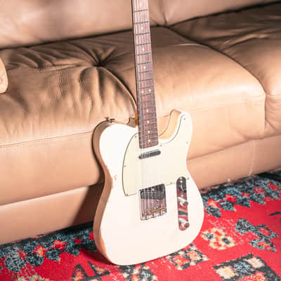 Fender Custom Shop '63 Telecaster Relic in Aged Olympic White image 2