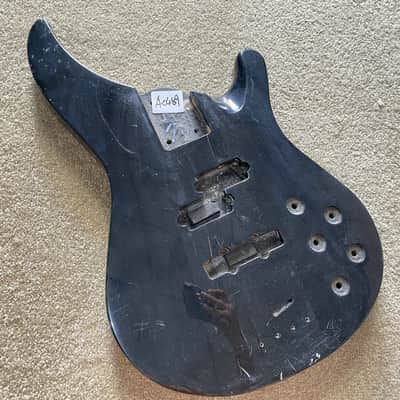 Black 4 String Bass Guitar Body image 1
