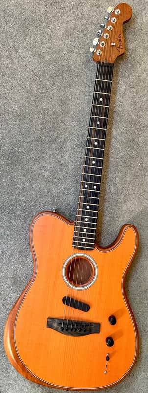 Fender American Acoustasonic Telecaster Mod Shop Orange w/ Gig Bag image 1