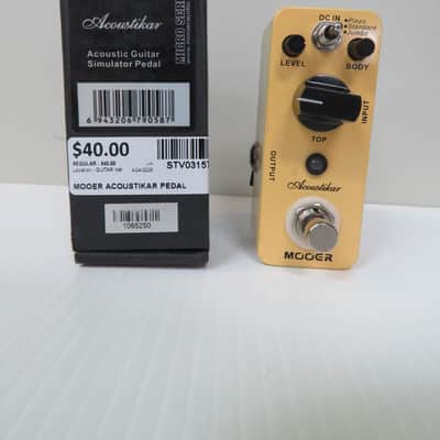 MOOER Acoustikar Acoustic Guitar Simulator Effect Pedal - Cream image 1