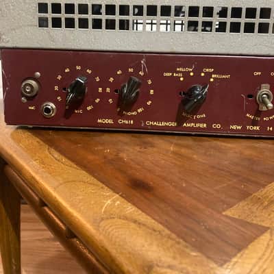 Challenger Amplifier co. CH618 1940’s Guitar Amplifier Head - Red / grey image 6