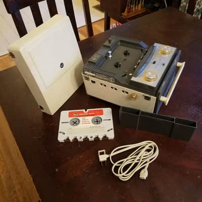 RCA Cartridge early cassette Magazine loaded Magnetic Sound Tape recorder 1YB11 tube  1963 - beige plastic image 1