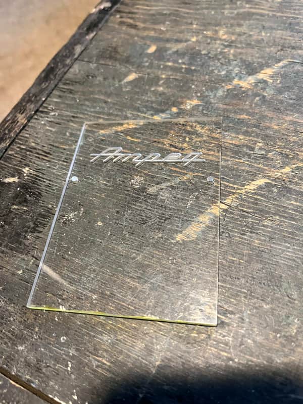 Ampeg back lit panel for B-15 others 1990's nos - clear image 1