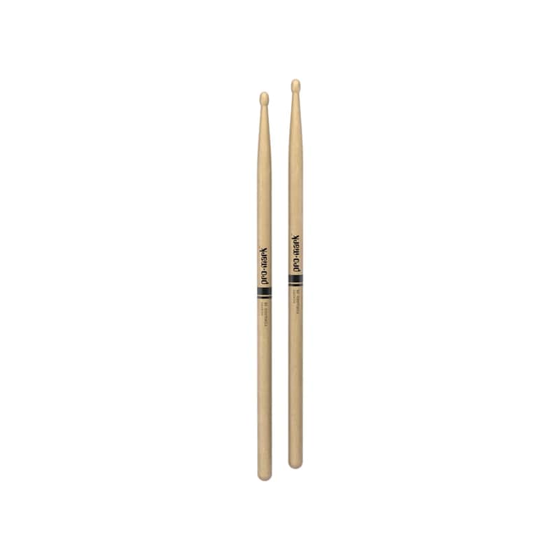 ProMark Classic Forward 2B Hickory Drumsticks – Oval Wood Tip image 1