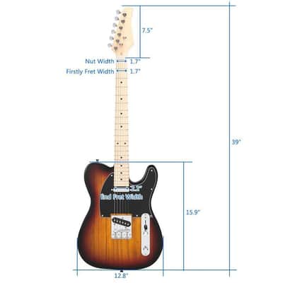 Maple Basswood Body 39" Electric Guitar Right Handed Sunset image 2
