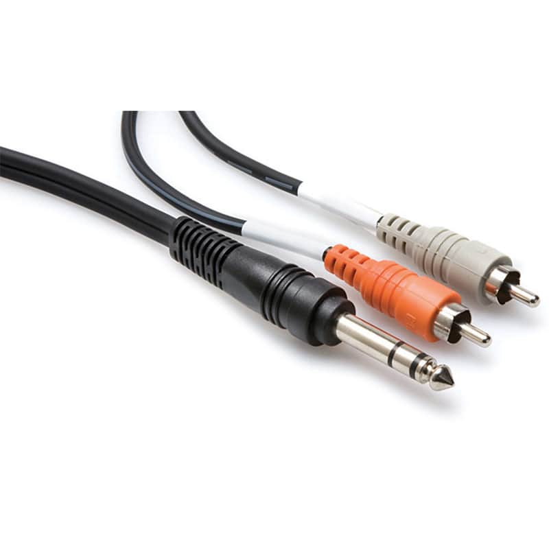 Hosa TRS-204 1/4" TRS Male to Dual RCA Insert Cable - 13' image 1