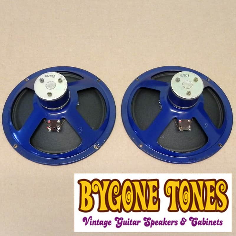 Pair Vox AC10 Blue Elac 10N/81 Alnico Speakers (10") - Pulsonic Cones image 1