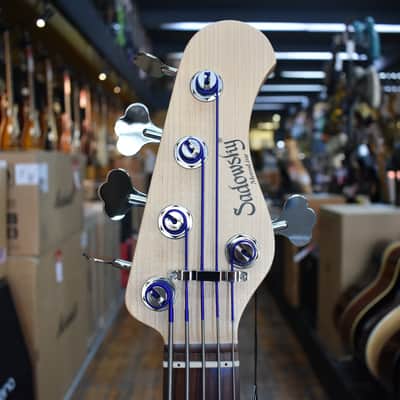 Sadowsky MetroLine 21-Fret Vintage J/J 5-String Bass Dark Lake Placid Blue Metallic w/Morado Fingerboard, Padded Gig Bag image 7